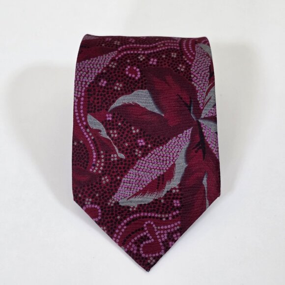 F. RVNCI Roma V. Condotti 92-93 Silk Tie Floral Hearts VTG Rare W 3.5 L 57.75 IN - Picture 13 of 16